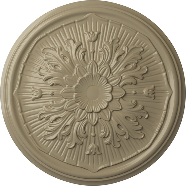Ekena Millwork Luton Ceiling Medallion (Fits Canopies up to 1 1/8"), Hand-Painted Gobi Desert, 15 3/4"OD x 5/8"P CM16LUGDF - main